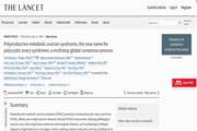 انتشار مقاله‌ای در مجله معتبر Lancet پیرامون تغییر نام سندرم تخمدان پلی‌کیستیک (PCOS)